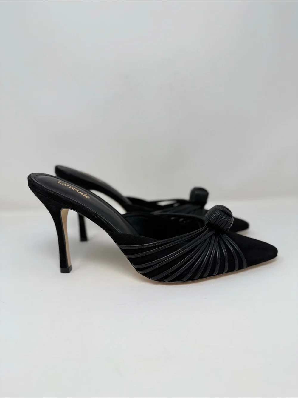 New Larroude Valerie Stiletto Pump Black Sz 10